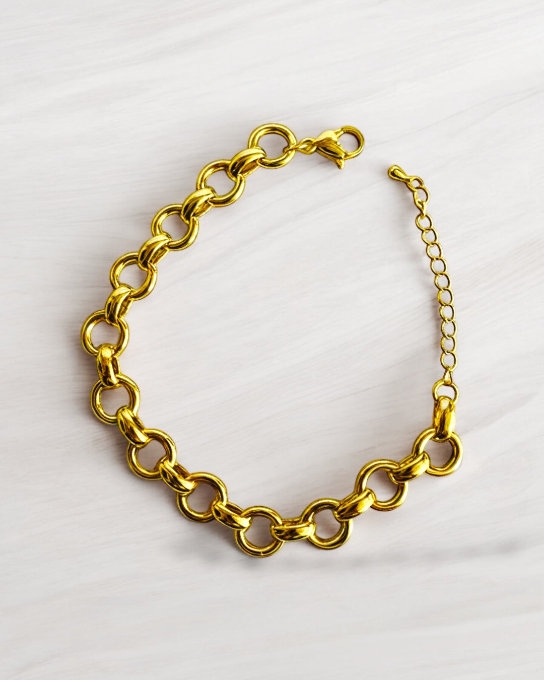 Pulsera Ciclos Dorados con baño de oro 18K
