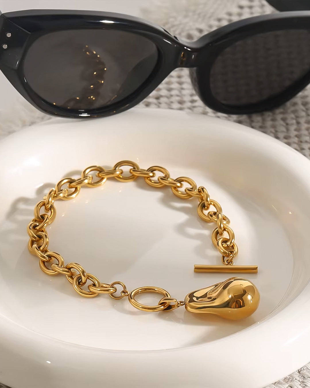 Pulsera Tierra Dorada con baño de oro de 18K