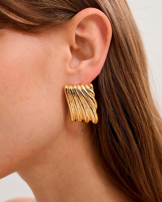 Aros Alba con baño de oro 18K