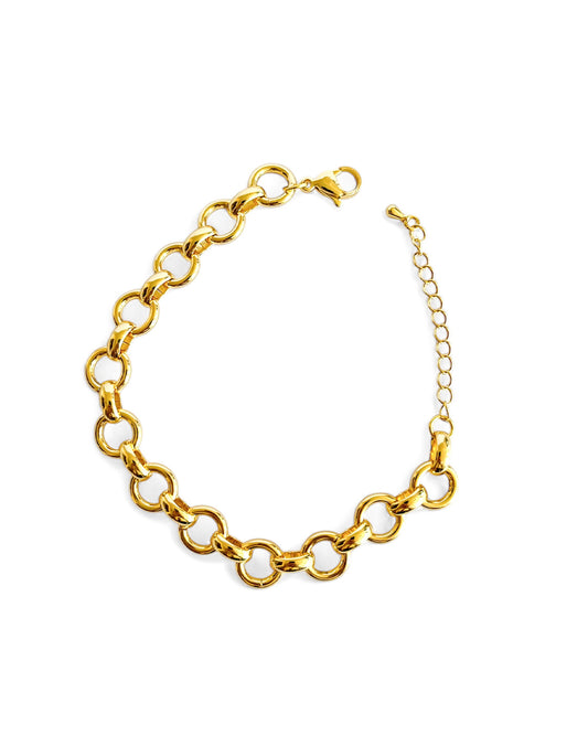 Pulsera Ciclos Dorados con baño de oro 18K