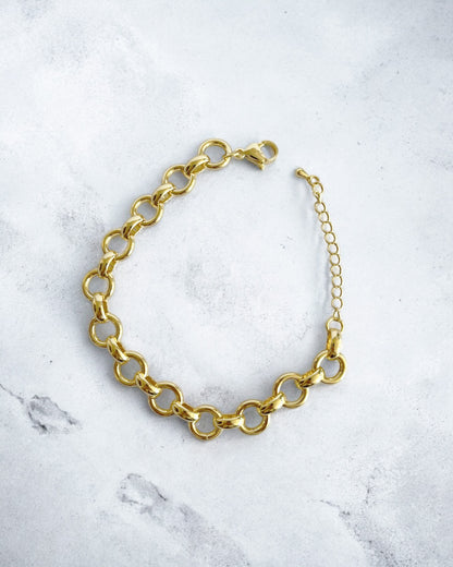 Pulsera Ciclos Dorados con baño de oro 18K