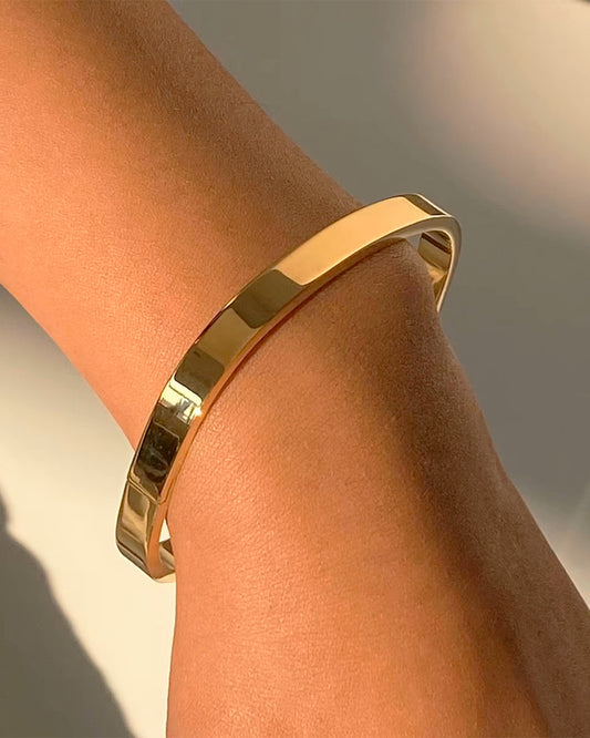 Brazalete Horizonte con baño de oro 18K